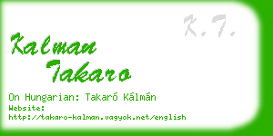 kalman takaro business card