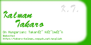 kalman takaro business card